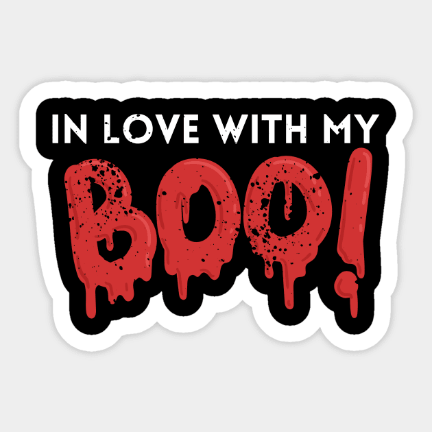 In Love With My Boo Sticker by angieslittleart